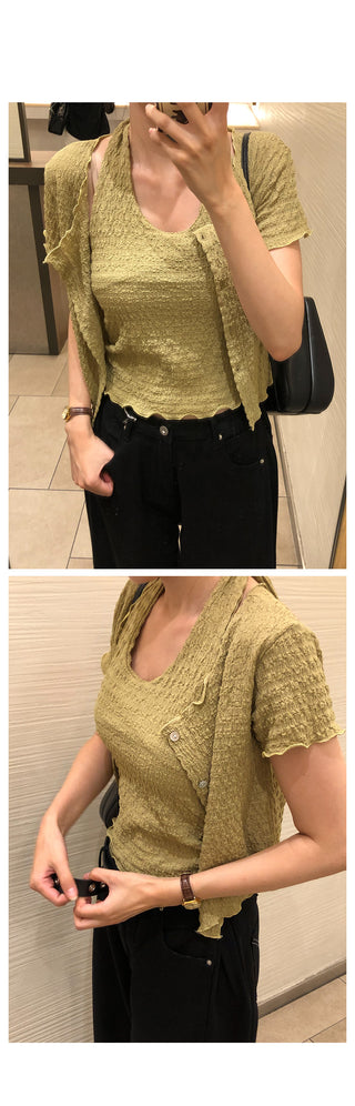 Loose-fit check shirt