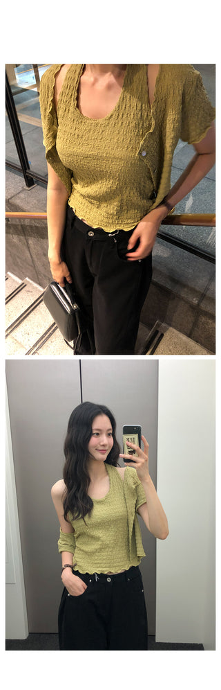 Loose-fit check shirt