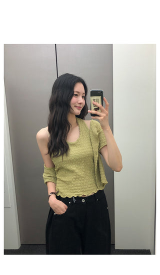 Loose-fit check shirt