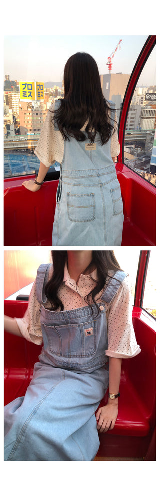 Overall denim dress