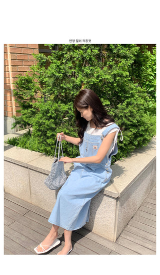 Overall denim dress