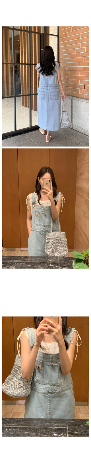 Overall denim dress