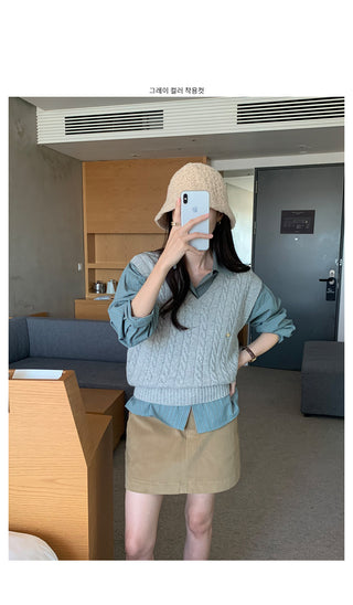Minute Cable Knit Vest