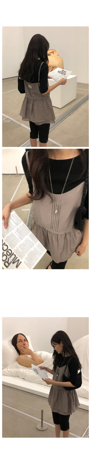 Pleated layered bustier