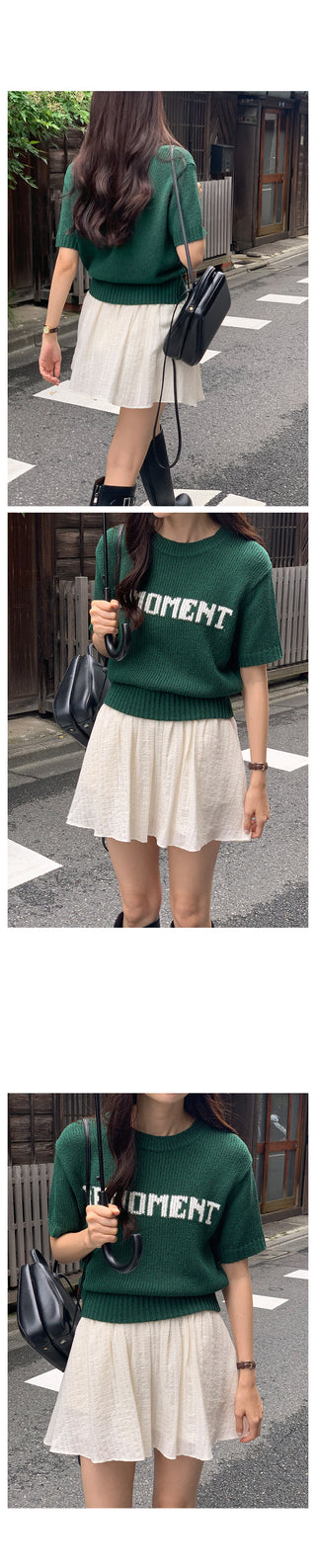 Lettering boucle knit in 3 colors!