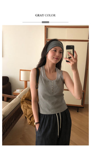 Button sleeveless