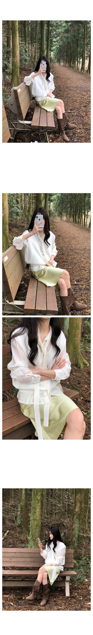 Cashmere V-neck knit vest