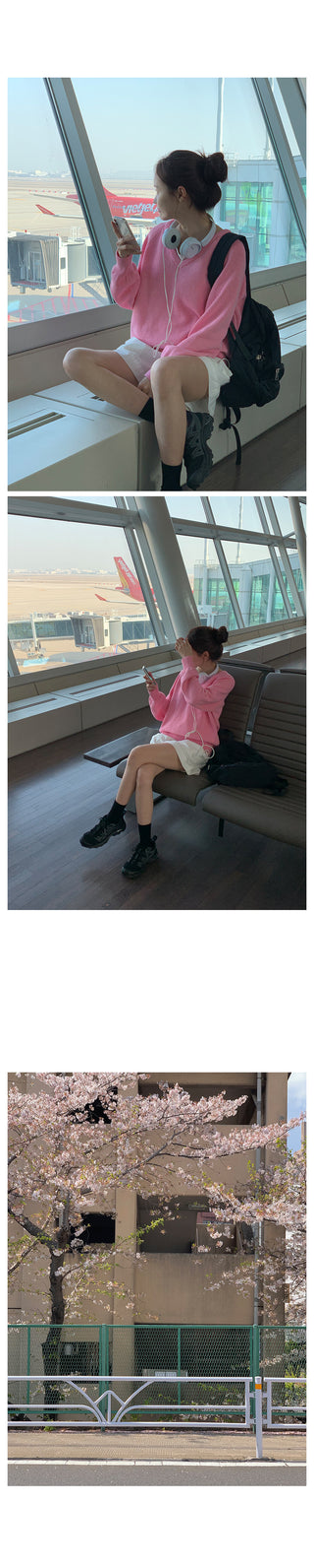 (6 colors) High-quality cotton V-neck knit