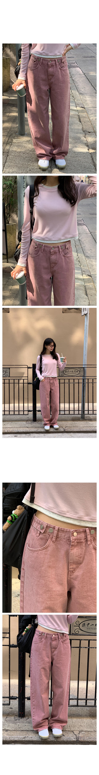 Side buckle pants