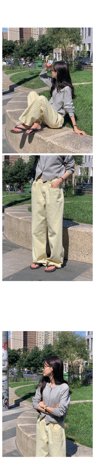 Side buckle pants