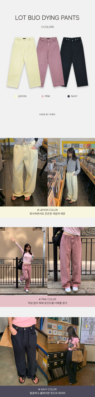 Side buckle pants