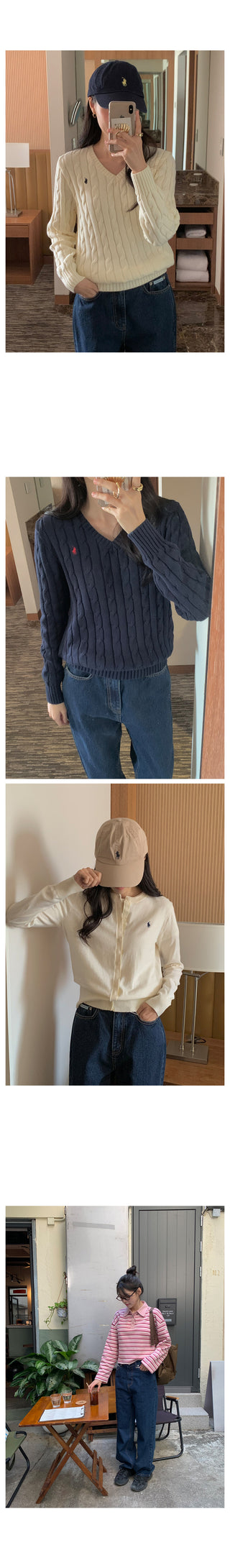 Semi-wide dark denim pants