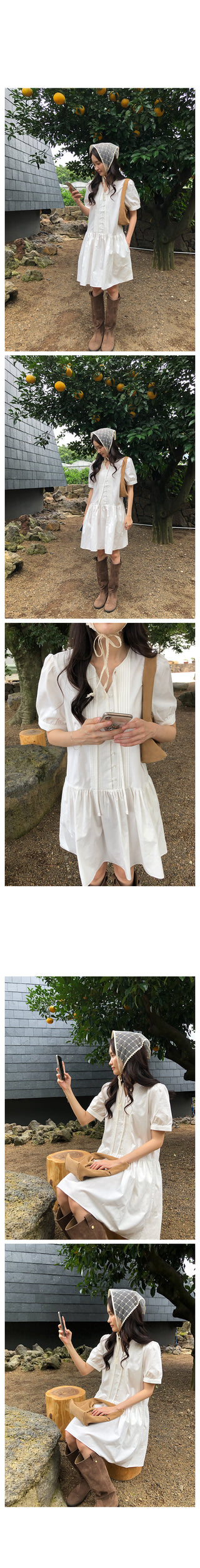 Lace blouse dress