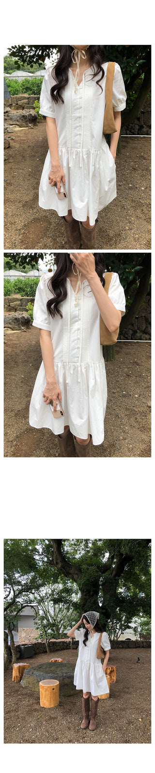 Lace blouse dress