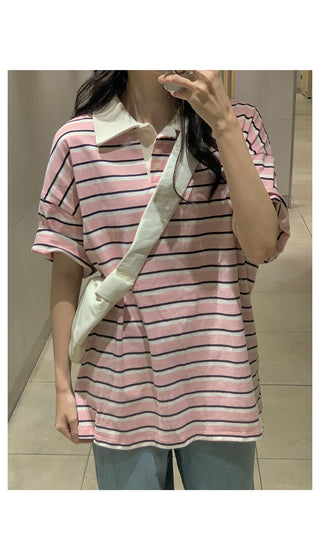 Striped rugby shirt