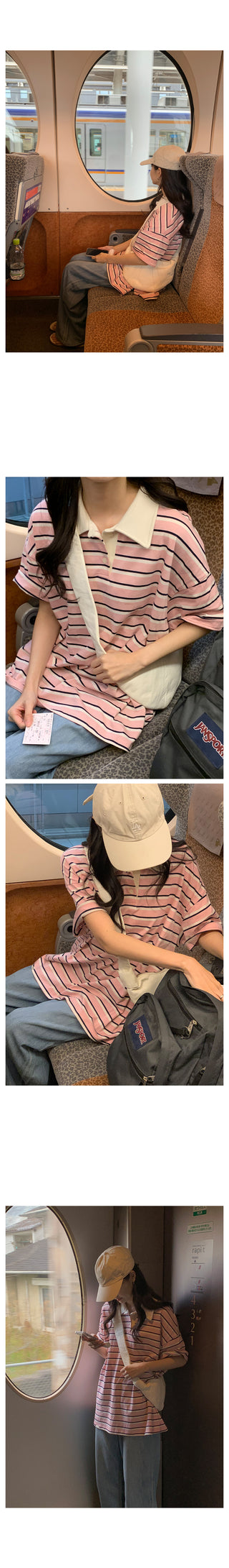 Striped rugby shirt