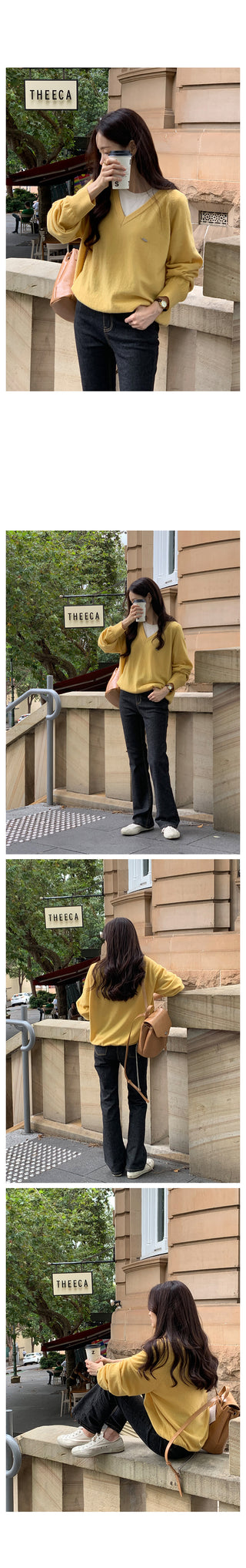 Slim bootcut denim pants