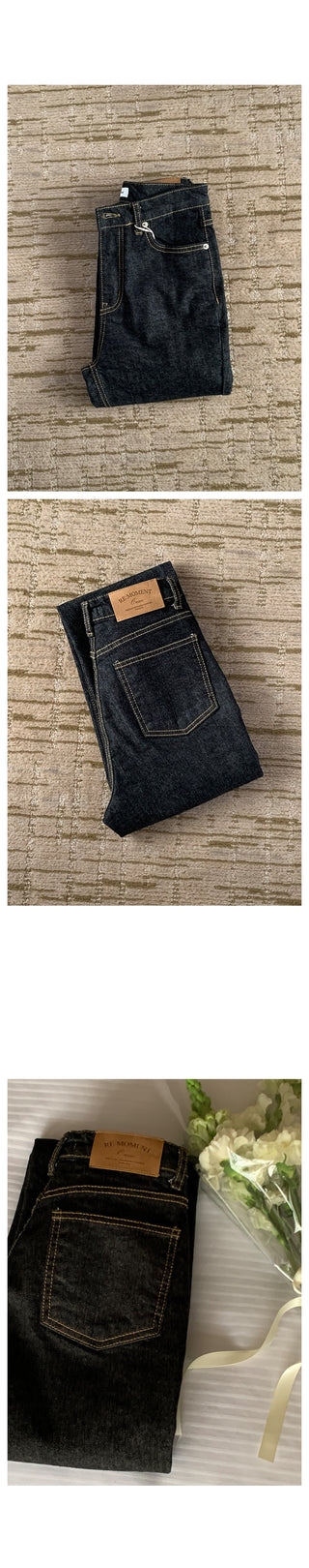 Slim bootcut denim pants