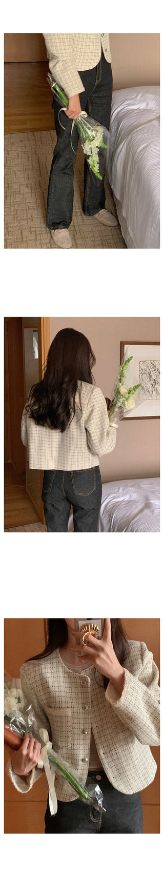 Slim bootcut denim pants