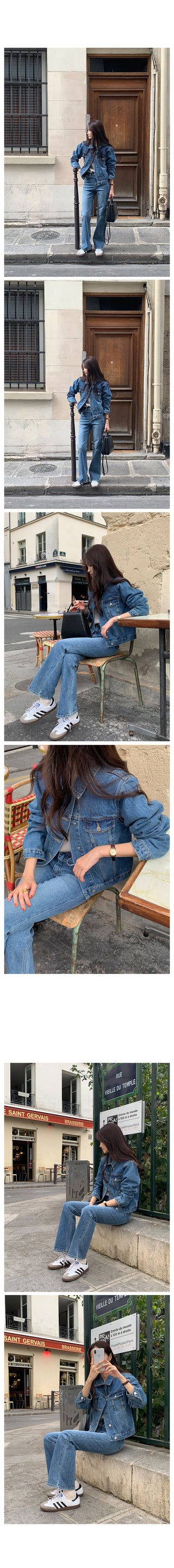 Signature Slim Bootcut Vintage Denim Pants