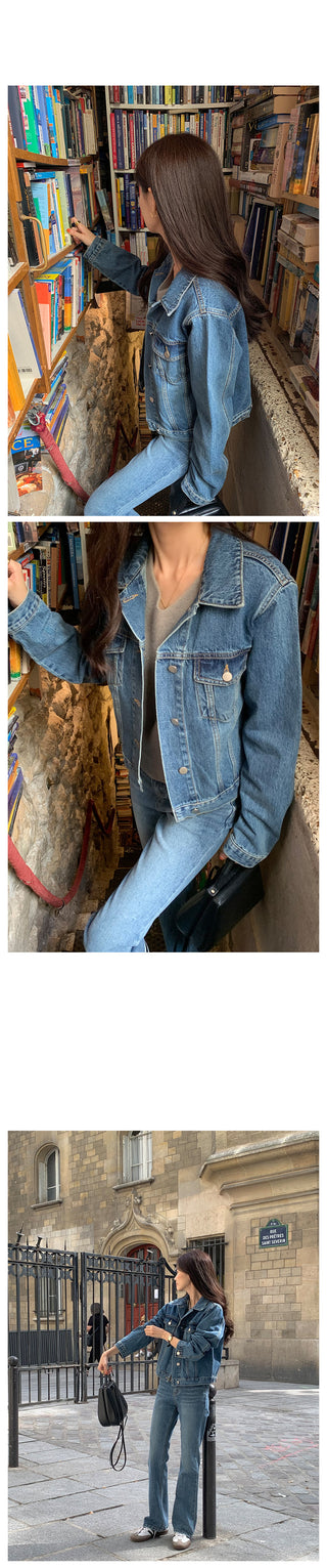 Signature Slim Bootcut Vintage Denim Pants