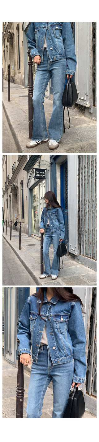 Signature Slim Bootcut Vintage Denim Pants