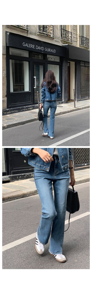 Signature Slim Bootcut Vintage Denim Pants