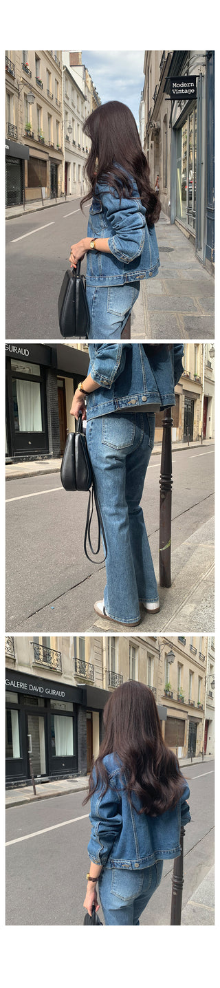 Signature Slim Bootcut Vintage Denim Pants