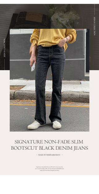 Slim bootcut denim pants