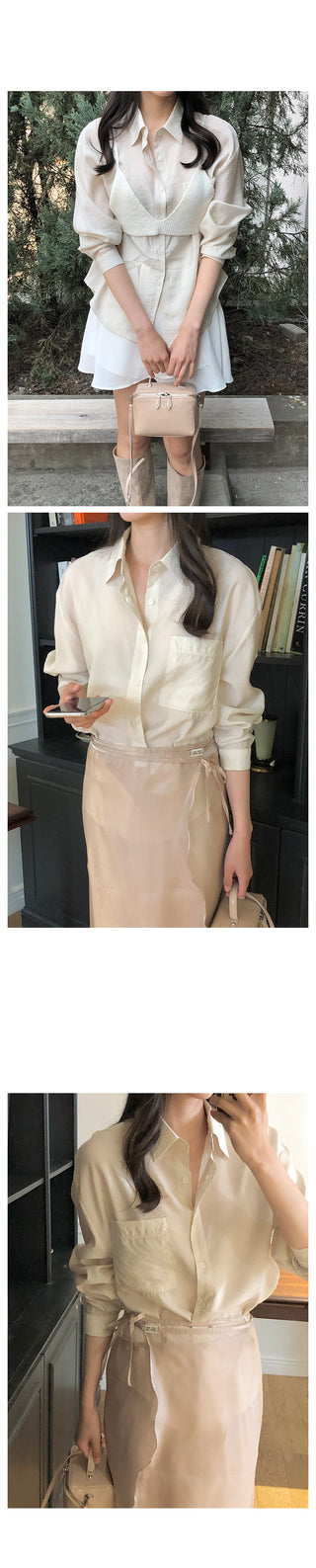 Silky sheer shirt