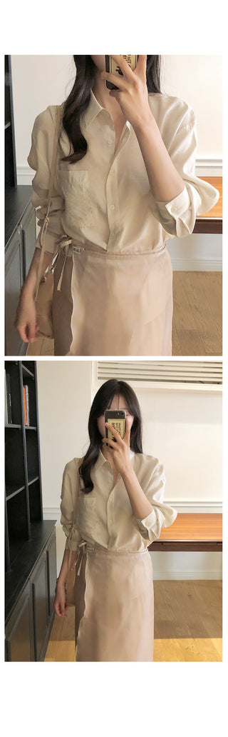 Silky sheer shirt