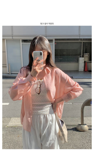 Silky sheer shirt