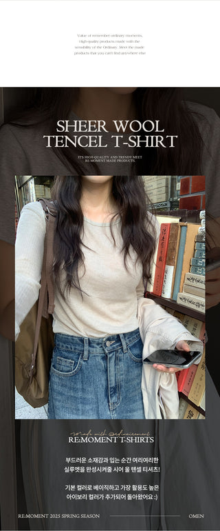 Wool Tencel T-shirt