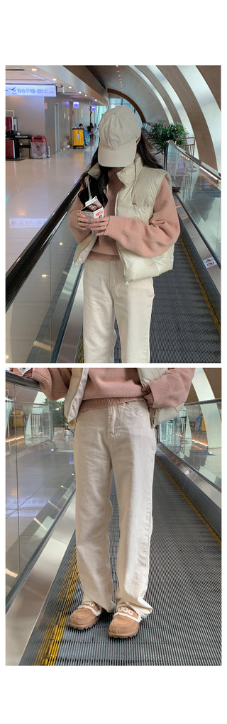 Wide velour pants