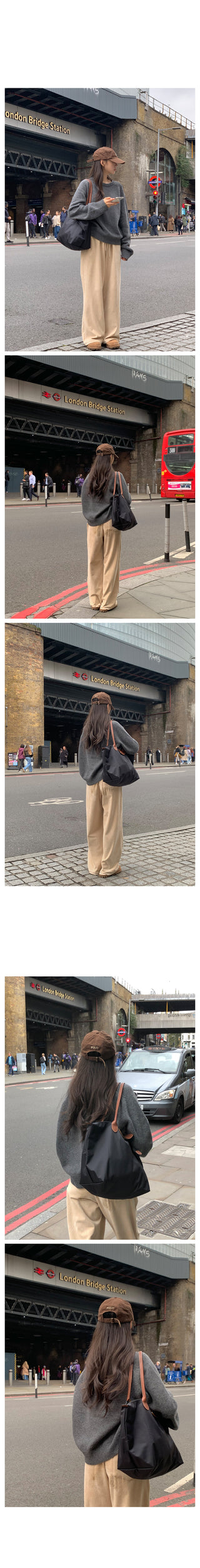 Wide velour pants