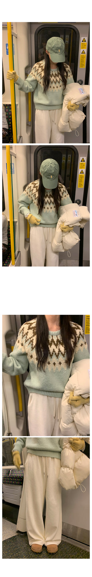 Round wool knit