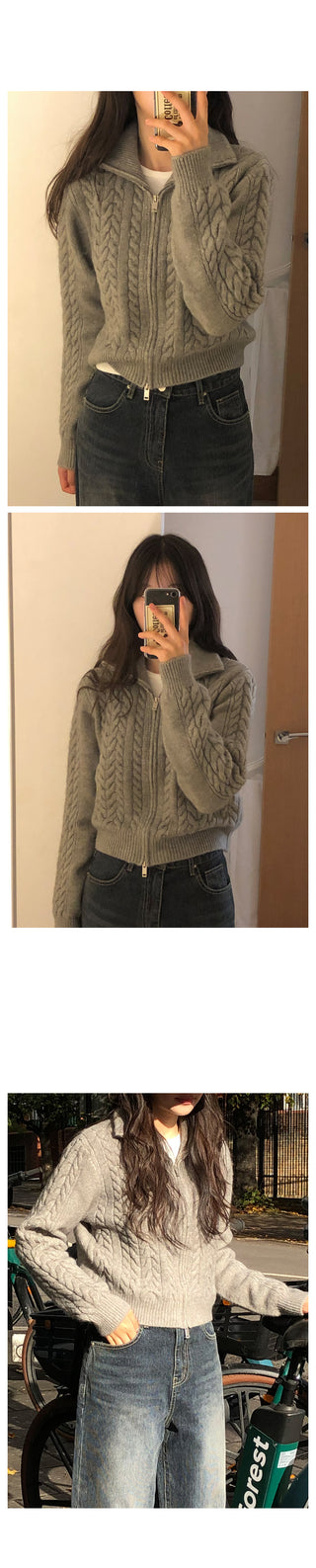 Corduroy wide-leg denim pants