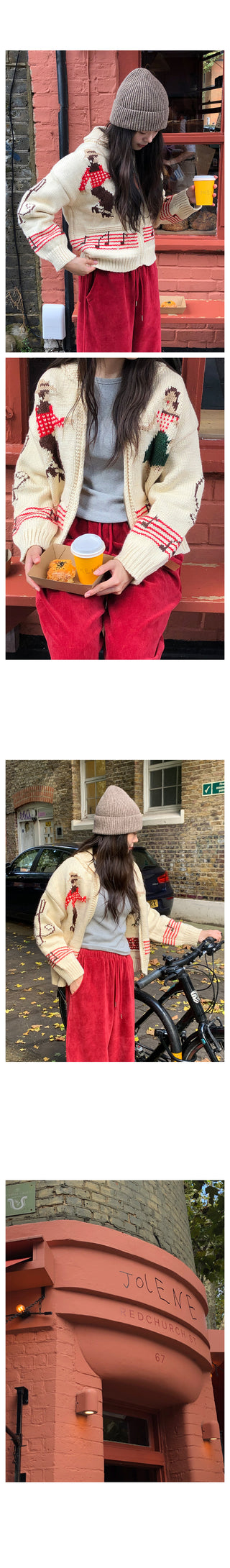Peach-colored brushed-back T-shirt