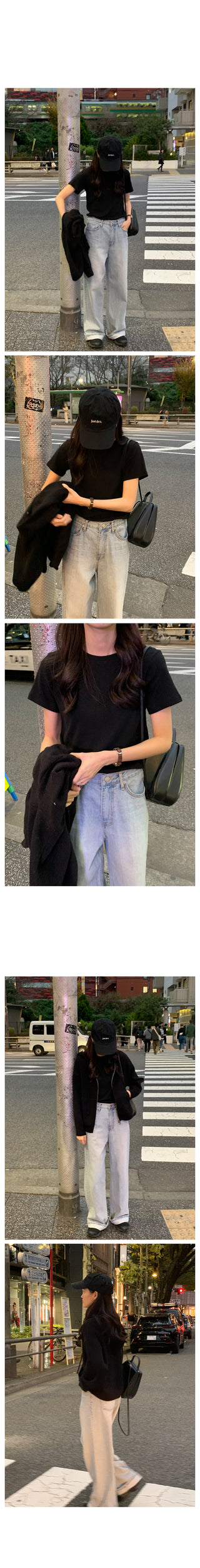 Fleece-lined round-neck short-sleeved T-shirt