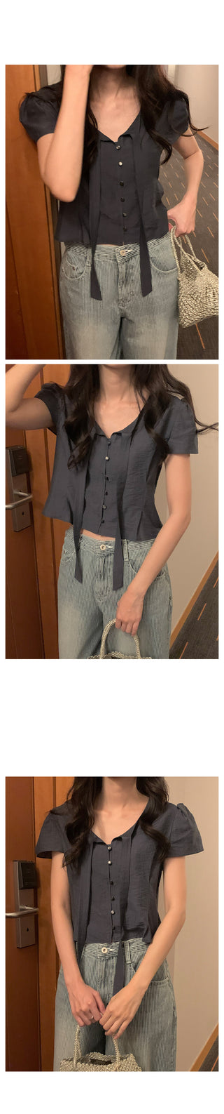 Thai puff blouse