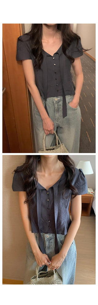 Thai puff blouse