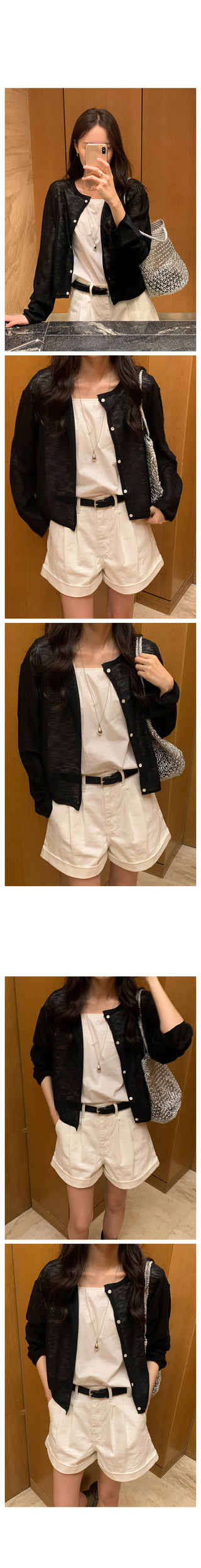 Linen Round Cardigan