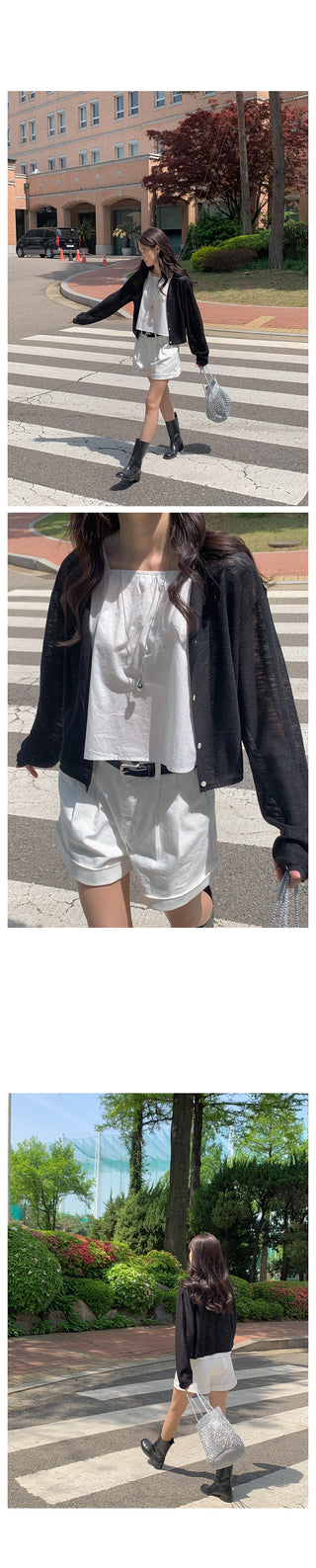 Linen Round Cardigan