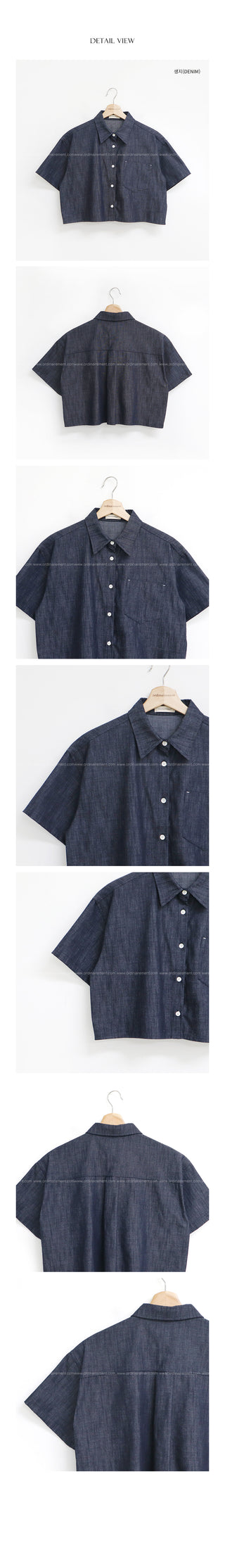 Benny Natural Denim Cropped Shirt