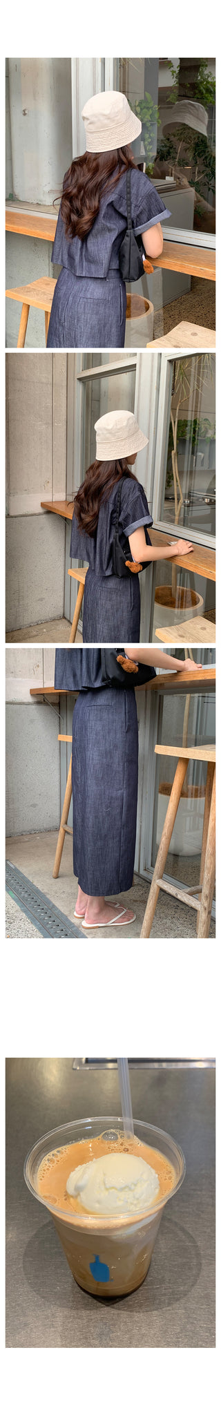Benn Natural Denim Skirt