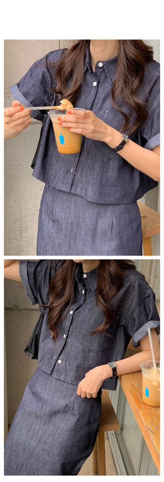 Benn Natural Denim Skirt