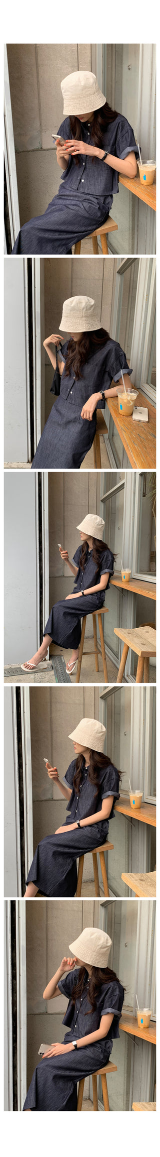 Benn Natural Denim Skirt