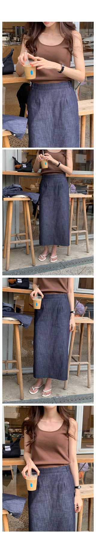 Benn Natural Denim Skirt