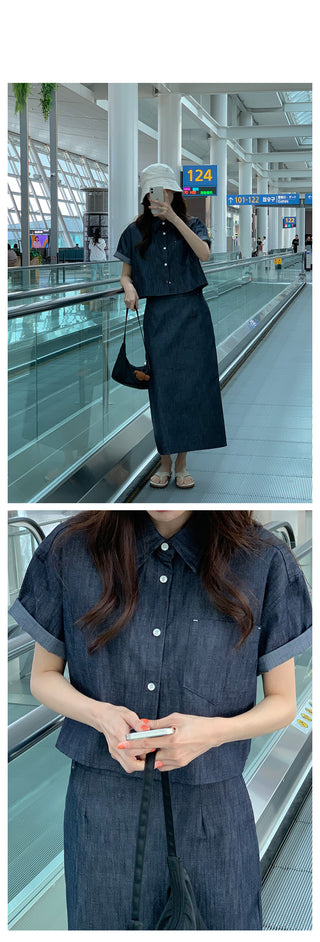 Benn Natural Denim Skirt