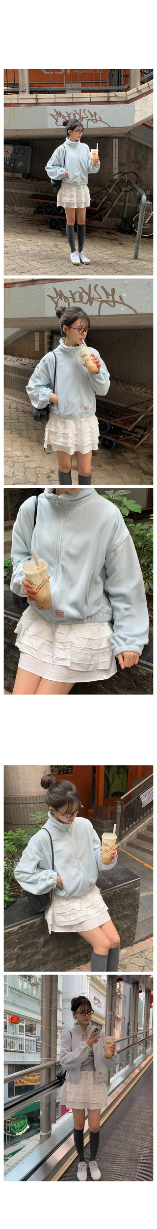 Cropped lace cardigan